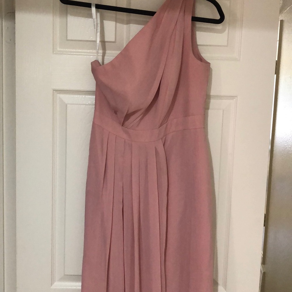Dusty Rose One Shoulder BridesMaid Dress